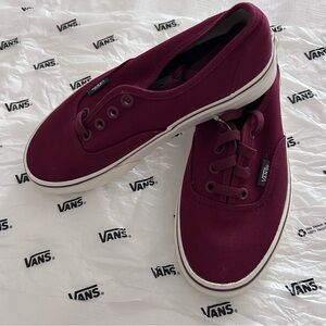NEW VANS AUTHENTIC PORT ROYALE/BLACK CANVAS BURGUNDY COLOR SNEAKER UNISEX